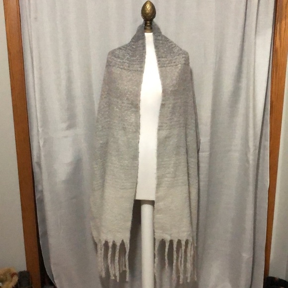 Mer|Sea “Cozy” Wrap Style Scarf-Ombré Gray Scale-82x19-Polyester - Picture 7 of 15